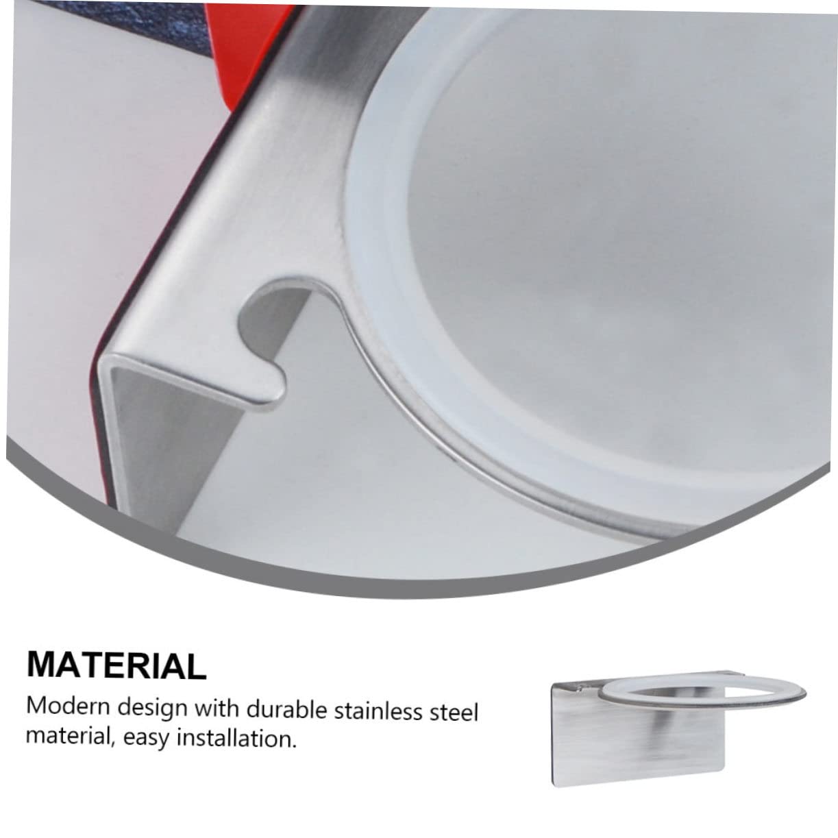 Didiseaon 3pezzi Portasciugacapelli Acciaio Inossidabile Foratura Per Asciugacapelli Design e Per Bagno e Casa