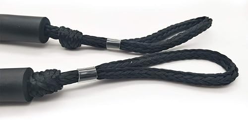 Miniatura 5 de Cuerda de amarre para barco de 4 pies, color negro, paquete de 4