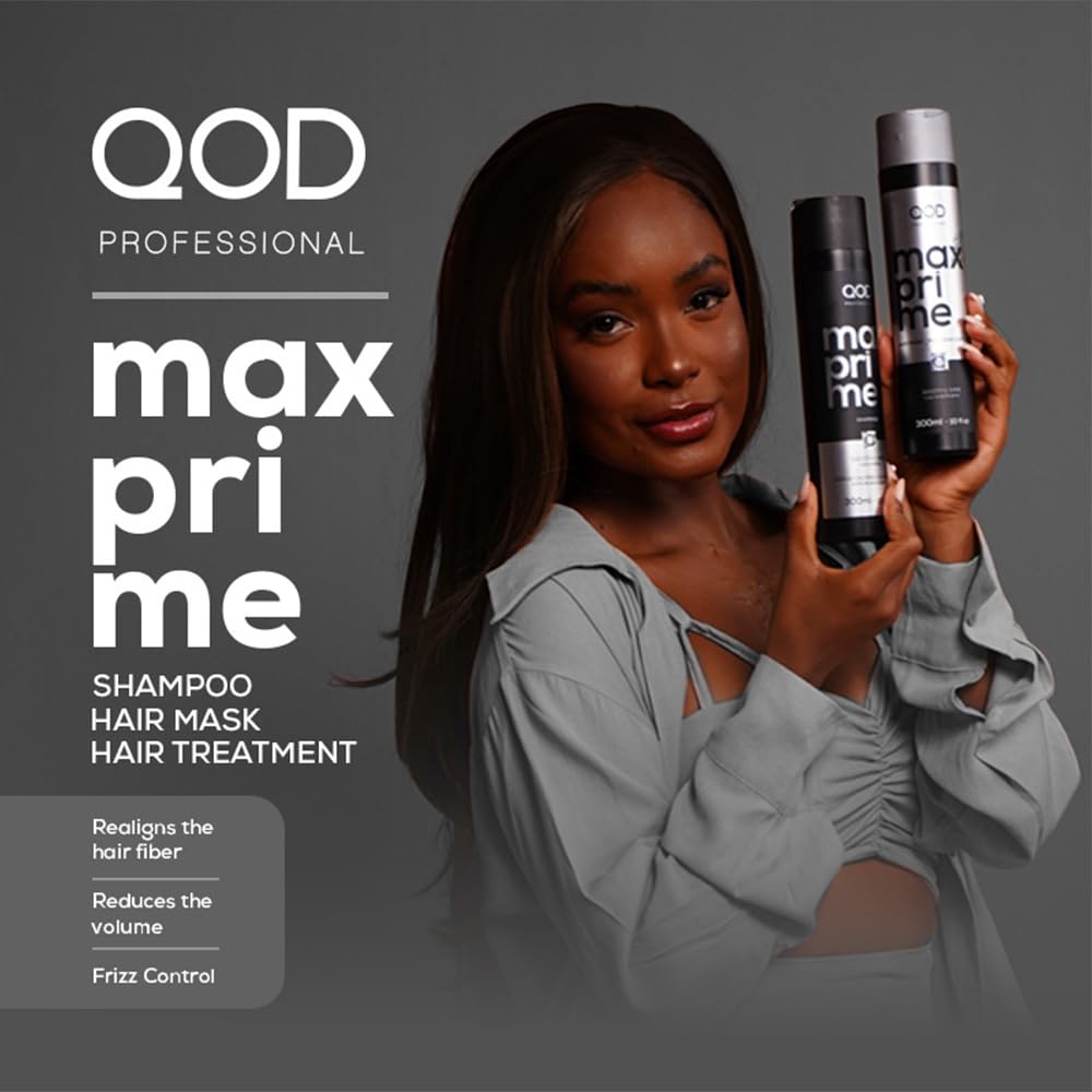QOD PRO Max Prime Hair Set – Shampoo,After Straightening Mask & Thermy Heat Protector, Long-Lasting Smooth Effect, Anti-Frizz & Thermal Protection, Total 720ml / 24.4 fl.oz - Image 2