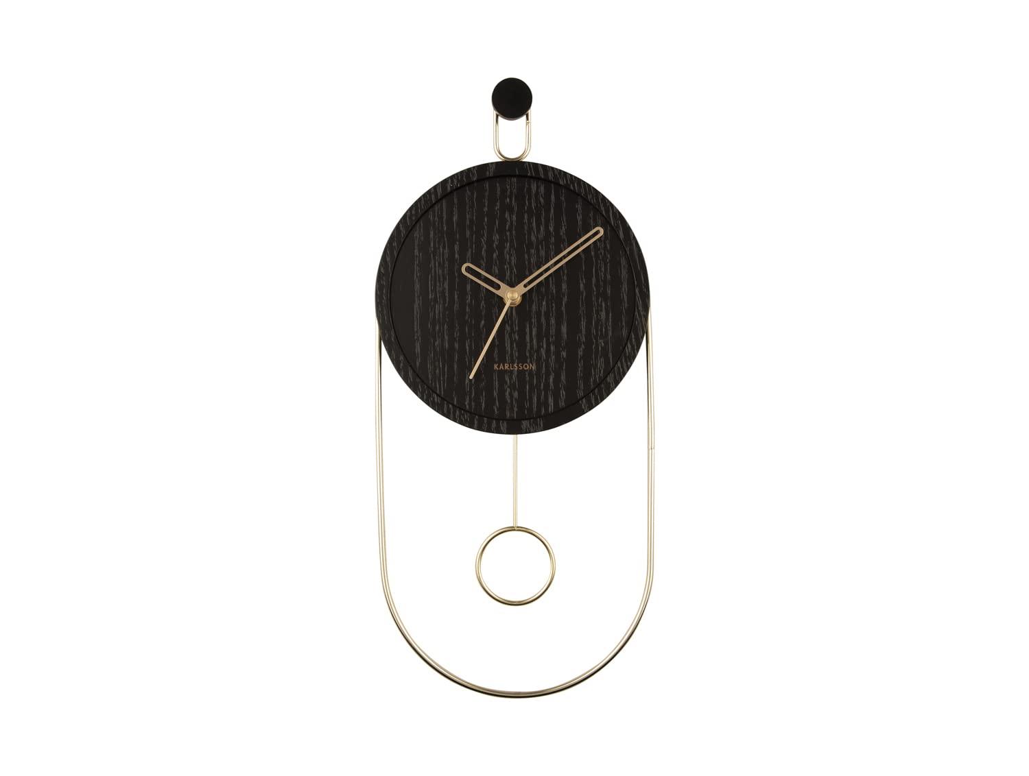 KarlssonWall Clock 'Swing Pendulum' BLACK - (KA5892BK)