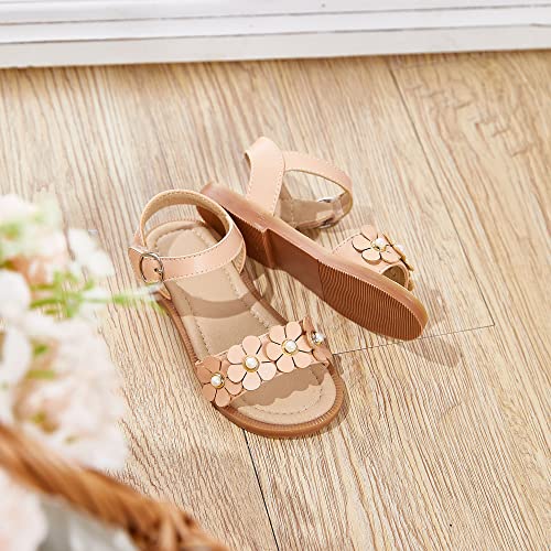 Image of GINFIVE Toddler Girls Sandals Little Girls Kids Summer Shoes Toddler Sandals