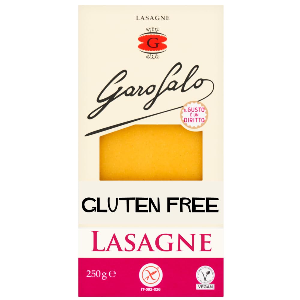 Garofalo Gluten Free Lasagne Sheets, 400g - Suitable for Coeliac and Vegan diets (Pack of 1)