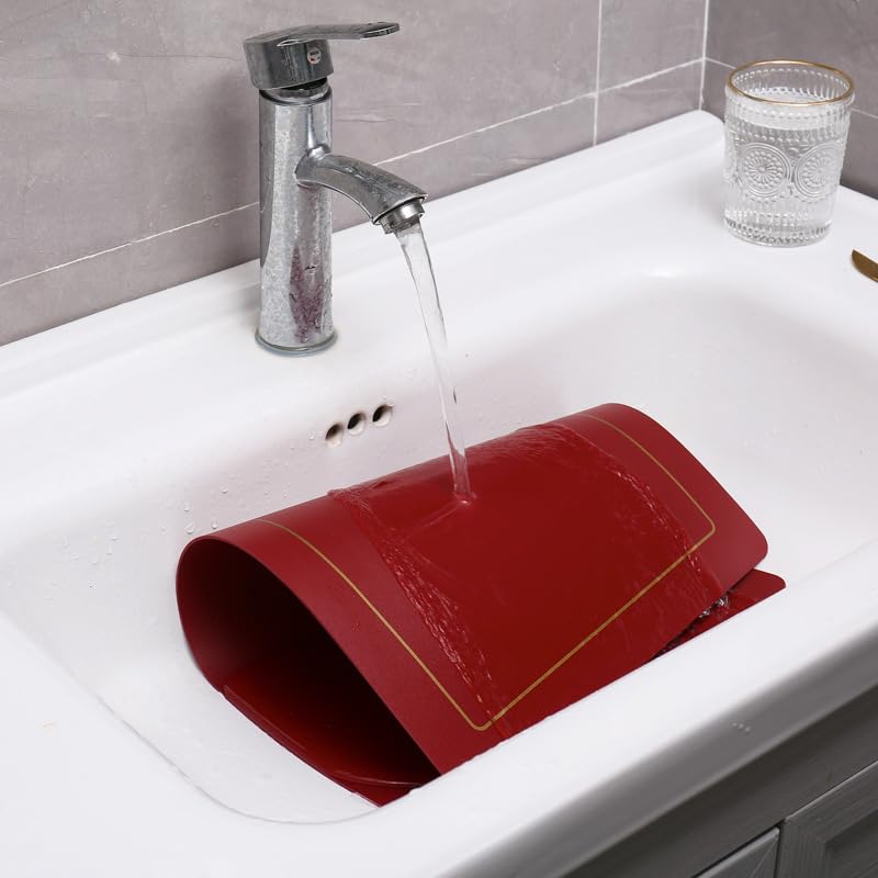 Alfombrillas de Comedor, Juego de 6 Manteles Individuales y Posavasos de Cuero de Doble Cara Manteles Individuales y Posavasos de Cuero Manteles Individuales en Forma de Abanico Lavables Resi