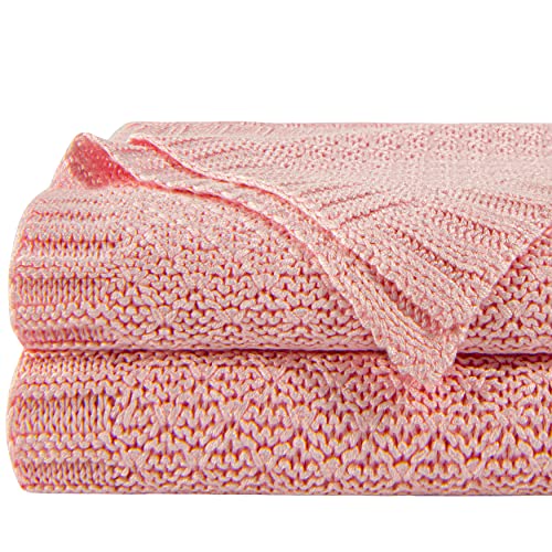 10 Best Bamboo Throw Blankets for Cozy, Eco-Friendly Comfort 10 NTBAY Cable Knit Cooling Throw Blanket Pink