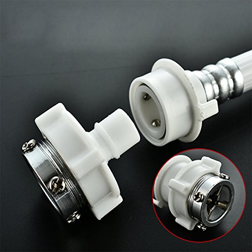 Image of AT-1 Hose pipe 2Mtr washing machine Fully automatic with Tap Adaptor Water inlet Flexible long pipes front load and top loading Washing Machines (Size 2 Meter,Color-Multi, Material-Plastic)