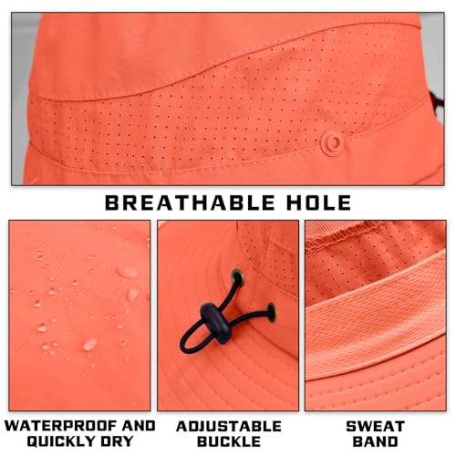 Image of Sun Hats for Men Women, UPF 50+ Protection Fishing Hat with Neck Flap