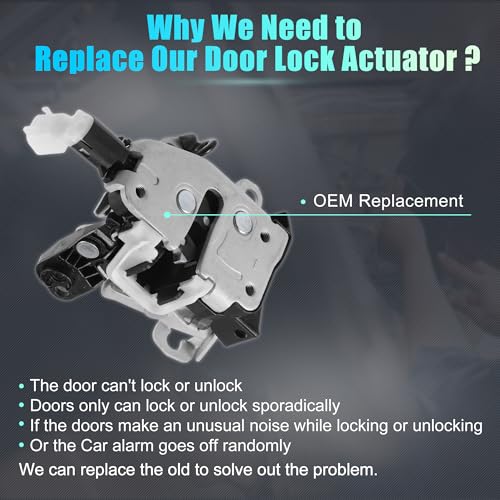 Image of uxcell Replacement Front Left Driver Side Power Door Lock Actuator Motor for Ford for Ranger 2005-2011 Door Latch Actuator Assembly Replace No.4L5Z1021813AA /8L5Z1021813A Silver Tone