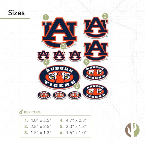 Sticker NCAA Auburn résistant pour bouteille d'eau et auto - 4
