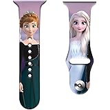 アナと雪の女王 アップルウォッチ バンド Apple Watch バンド 38mm 40mm 41mm 42mm 44mm 45mm 49mm アップルウォッチベルト装着簡単 長さ調節 ステンレス鋼バックル付き 通気性 耐久性,1,38/40/41 [並行輸入品]