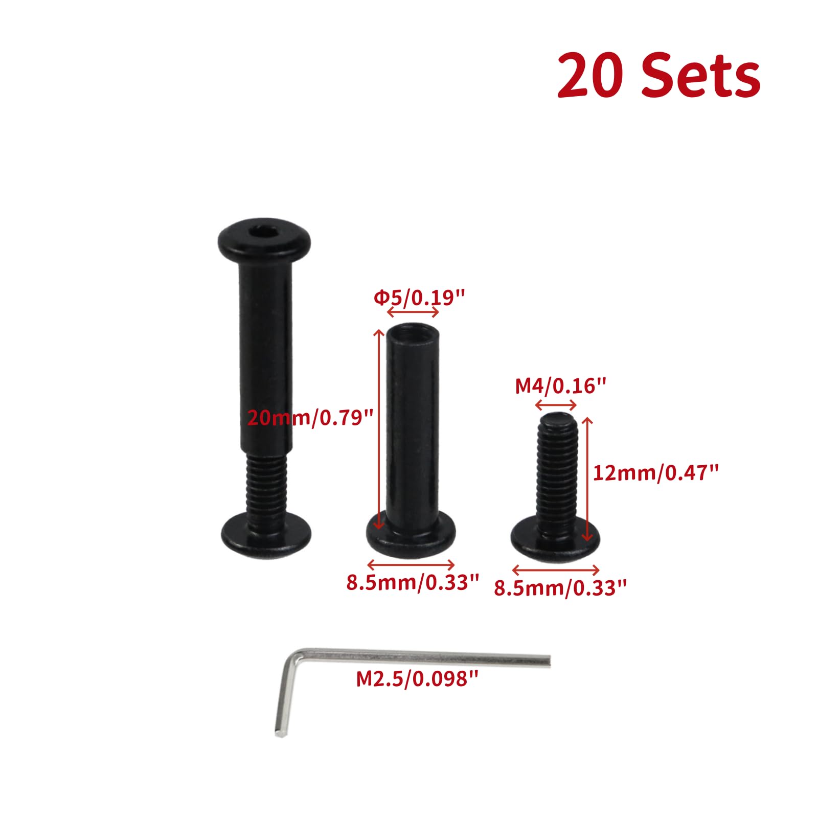 Stainless Steel Binding Screws - 20 Sets -2