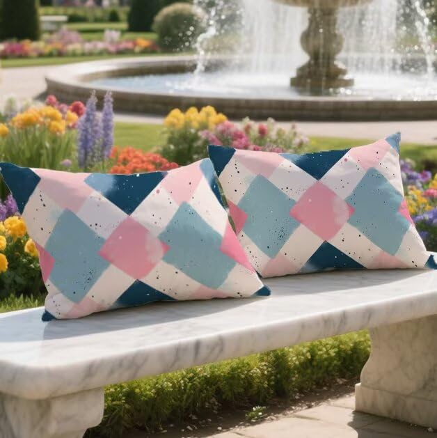 Housse canape patio contre humidite : lot de 2 coussins rectangulaires imperméables 40x80 en velours