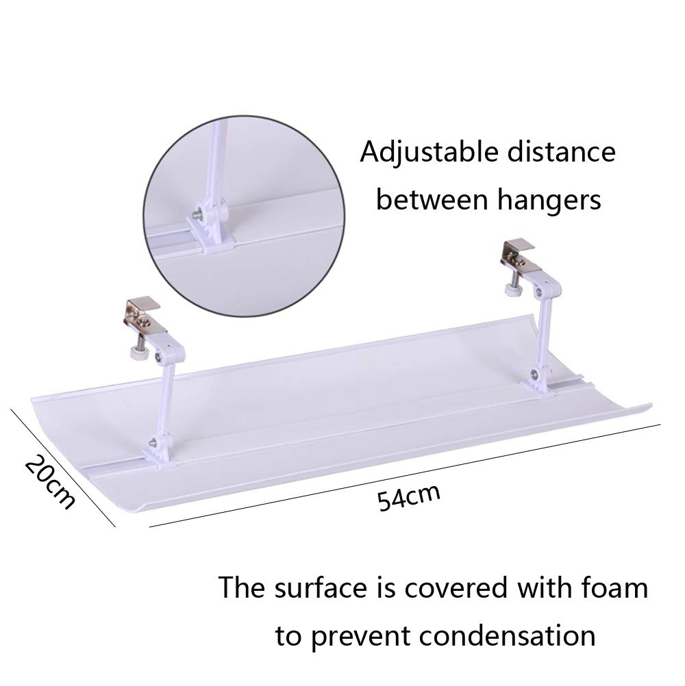 Deflettore del condizionatore d'aria per aria condizionata centralizzata a soffitto, Impedire all'aria di soffiare dritta, Regolabile in Inclinazione, Lunghezza:54 cm,Materiale ABS leggero (un pezzo)