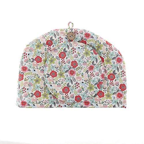 おしゃれ 北欧風 ティーコジー ティーポットカバー レッド系 アールグレイ 匠の技 河島幸子・彰子共作 日本製 綿100%