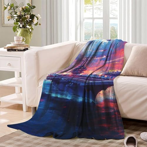 Couverture de voyage en microfibre douce et chaude, isolation thermique lit et canapé - 4