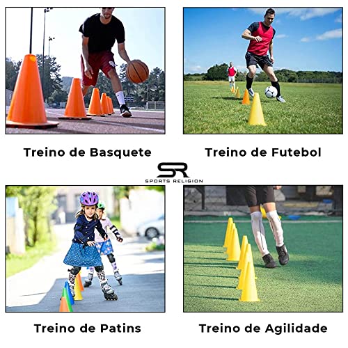 Escada Agilidade + 10 Pratos + 10 Cones Circuito Esportivo