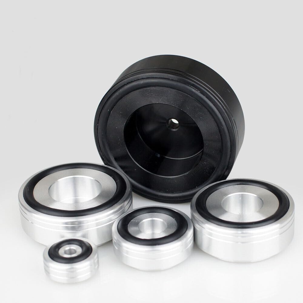 4pcs Aluminium Speaker Shock Absorbing Spike Foot Pad Isolation Stand Base Pad