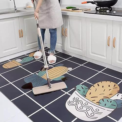 Tapis de cuisine antidérapant et imperméable en PVC confort