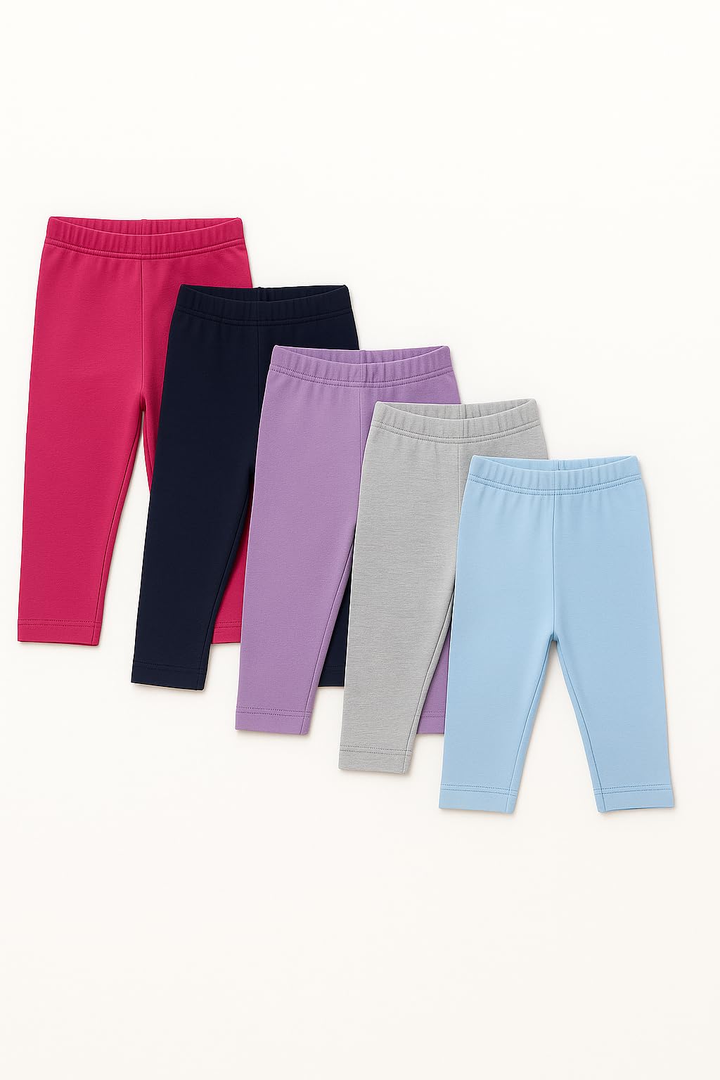TuddyBuddy Baby Cotton Sleepwear Pyjama Combo - Harem Pants (3 Months-6 Months, Pack of 5 Pyjamas - Girls - Solids Assorted) 3