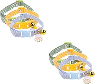 Hohopeti 6 Peças Coleira De Gato Coleira De Sino De Gato Acessórios De Joias Coleiras De Cachorro Coleiras De Gato Separatista Lenço De Cachorro Coleira De Cachorro Coleira De Sino De Gato