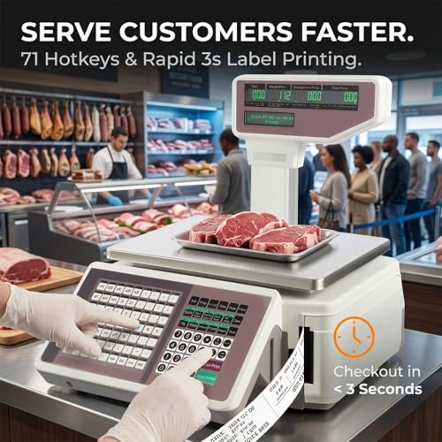 Báscula profesional con impresión y etiqueta 30kg miniatura 2