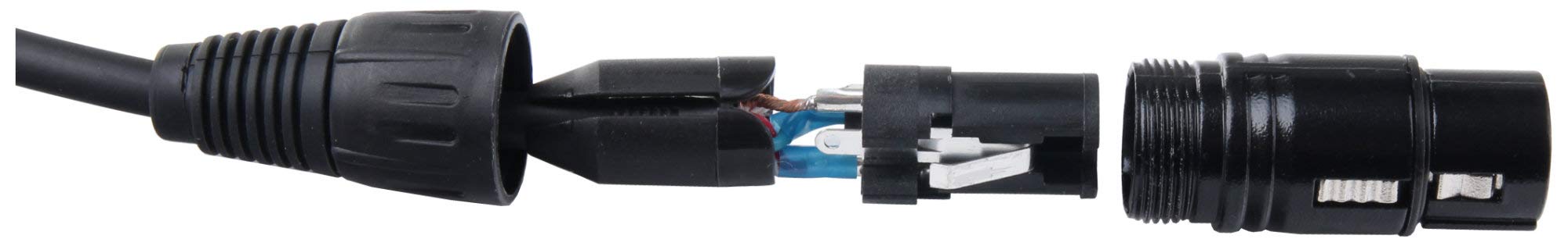 Pronomic XFJ-20 Cavo XLR a Jack (cavo microfono sbilanciato, lunghezza 20m, resistente a acidi e oli, sgancio a vite) nero