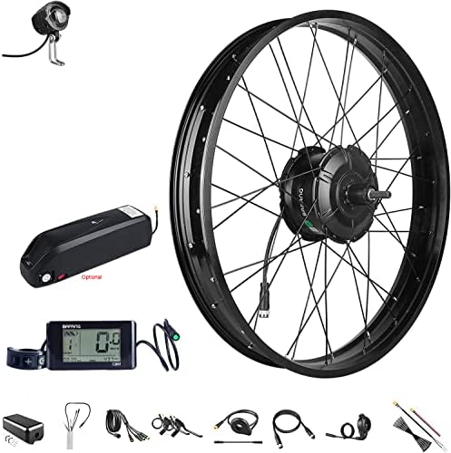 BAFANG 48V 1000W Rear Hub Motor Ebike Conversion Kit for 26 BAFANG 48V 1000W Rear Hub Motor Ebike Conversion Kit for 26″ Fat Tire Bikes Cassette Rear Wheel Brushless Hub Motor Drive Electric Bicycle Conversion Kit with Optional Display and Optional Battery