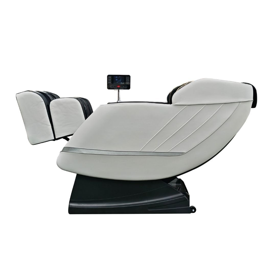 Sanotechnik CALMORA Luxus-Massagesessel, 18 Automatikprogramme, SL Track, Zero-Gravity, Heizfunktion, Bluetooth, schwarz/weiß/Silber/Kupfer, 147x74x108 cm, 71 kg