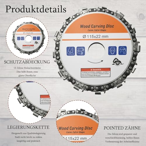 Frässcheibe für Winkelschleifer Holz Schleifscheiben 100mm, Raspelscheibe, Holzschnitzscheibe Frässcheibe, Lackfräse, Holzfräser, Wurzelfräse, Flexscheibe, Baumstumpffräse, für Schleifen, Fräsen, Schn