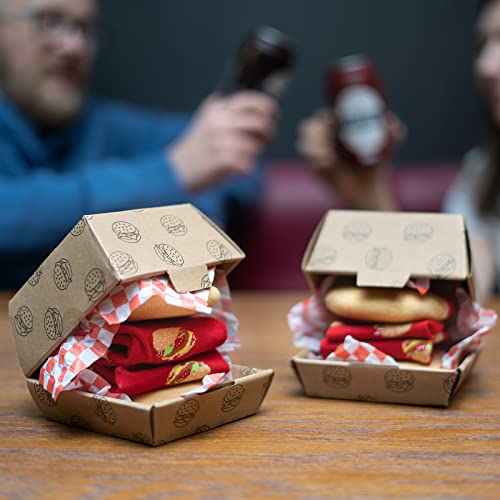 Pizza Burger Socks Men Funny Women Gifts Mens Cotton Sock Ladies Gift Men's Presents 4.5-8.5/7.5-11.53