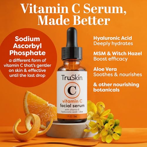 31 Must-Have Beauty Products Every Woman Should Have - Over 50 Beauty Needs For 2026 2 TruSkin Vitamin C Serum for Face – Anti Aging Face Serum with Hyaluronic Acid & Vitamin E – Brightening Formula for Improving Appearance of Dark Spots, Fine Lines & Wrinkles – All Skin Types, 2 Fl Oz