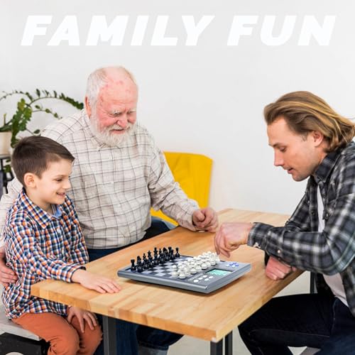 Set de ajedrez electrónico iCore con voz y 40 juegos miniatura 5