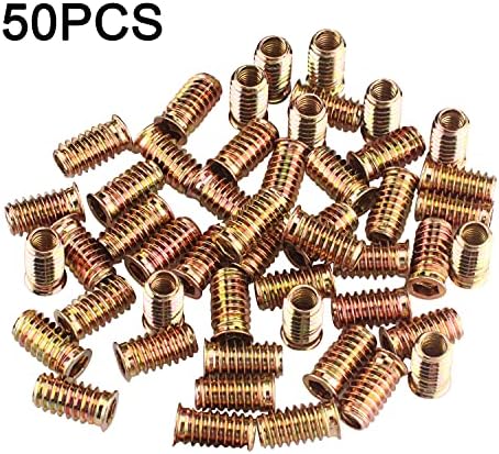 Wood Furniture M8x15/M8x20/M8x25mm Threaded Insert Nuts Interface Hex Socket Drive 50pcs (M8*25)