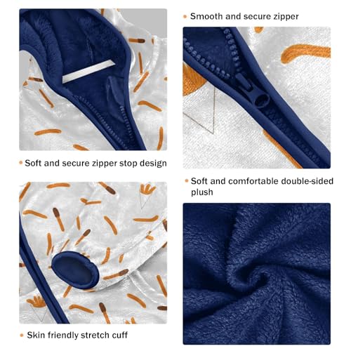 Traditional Churros with Chocolate Sauce Girls Fleece Jacket Girls Fall Jacket Girls Zip Up Hoodie Girls Sherpa Jacket 2-10T3