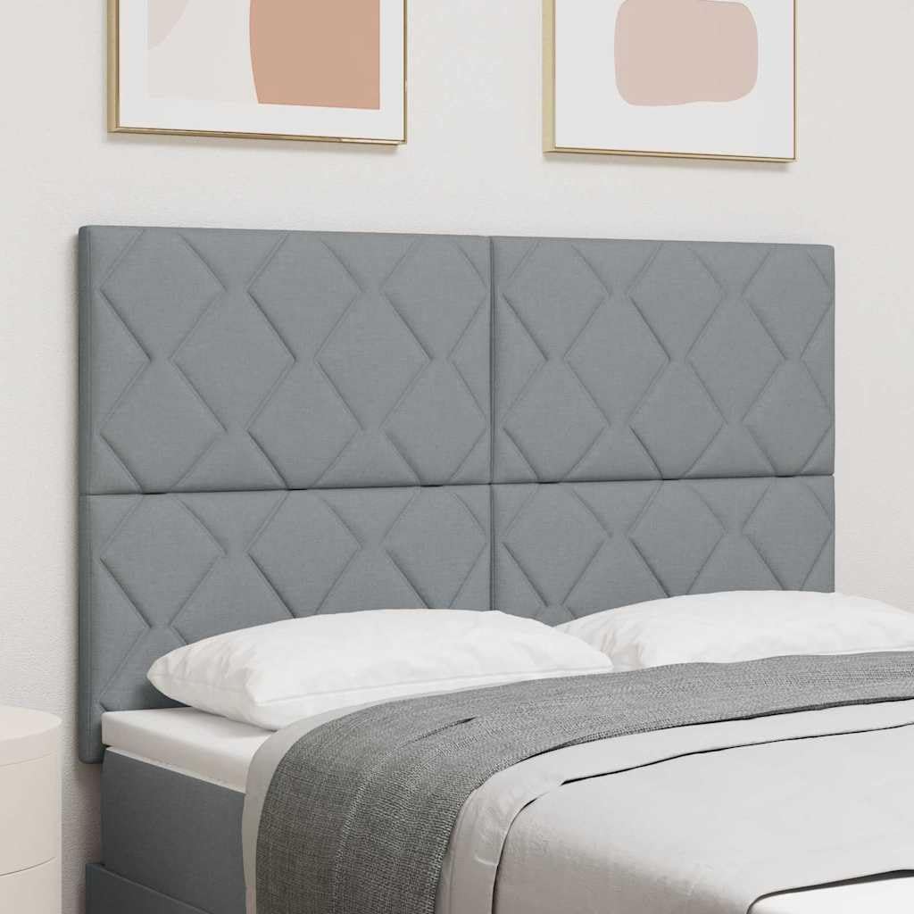 Cabecero cama gris claro 160 cm tapizado en tela diseño moderno regulable en altura 118/128 cm madera maciza de pino resistente para dormitorio, apartamento y habitación de los