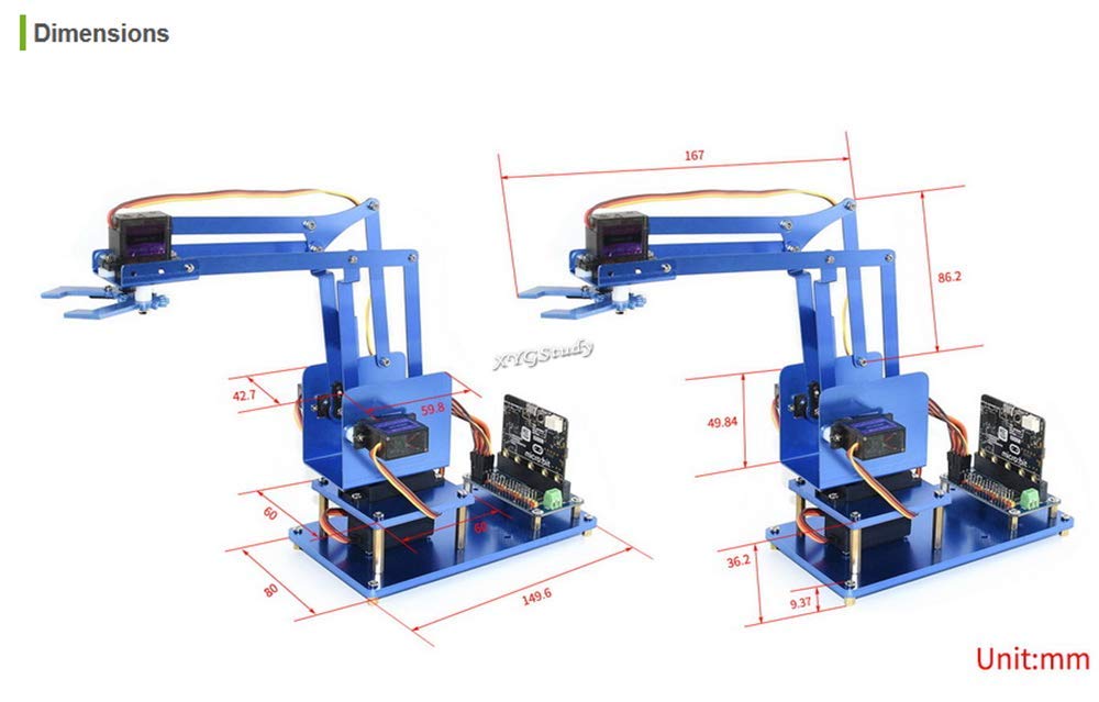 Amazon.co.jp: CooWind 4-DOF ロボットスターター ロボットアーム