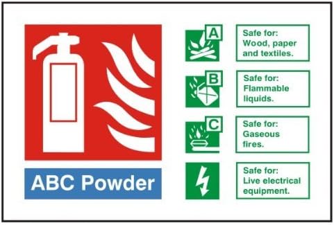 Fire I.D ABC Powder Sign 150x100 Self Adhesive