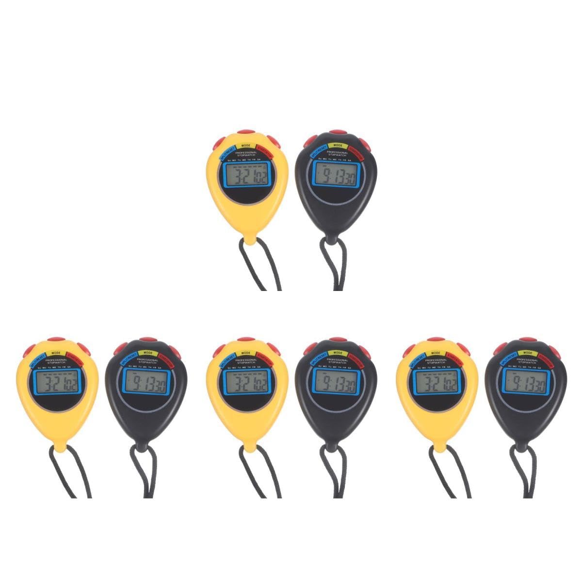 Sosoport 4 Set Cronometro Di Atletica Leggera Multi Interruttore Elettrico Punti Vendita Radio Temporizzatore Della Sabbia Timer Display Cronometro A Intervalli Tappo Addominali 2 Pezzi * 4