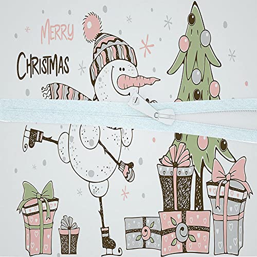Drfqsk Duvet Cover Queen Size, 3 Pieces Cartoon Christmas Snowman Bedding ​Duvet Set (90X90 Inch), Ultra Soft Breathable Microfiber Polyester Comforter With Zipper And 2 Pillow Queen（90Inch × 90Inch） #TOP4