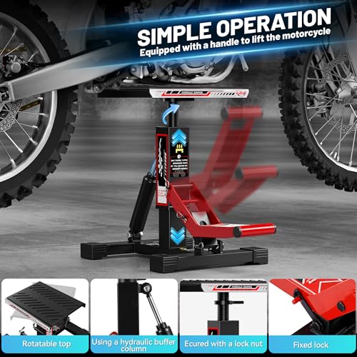 BAOUFF Widened Hydraulic Dirt Bike Stand