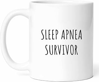 Sleep Apnea Survivor Mug - Restful Night Coffee Cup - Awareness Funny Gift From Family - Health Tea Mugs - Disorder Cups - 11 Oz Ceramic Gifts For Patient, Birthday, Him, Her, National Day, Support