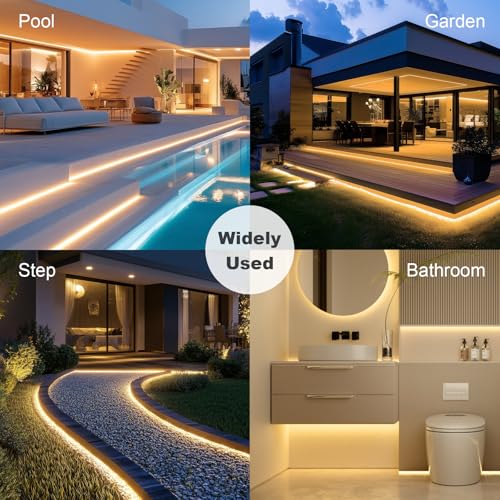 Tira LED COB Exterior IP67 100ft 3000K Blanco Cálido miniatura 6