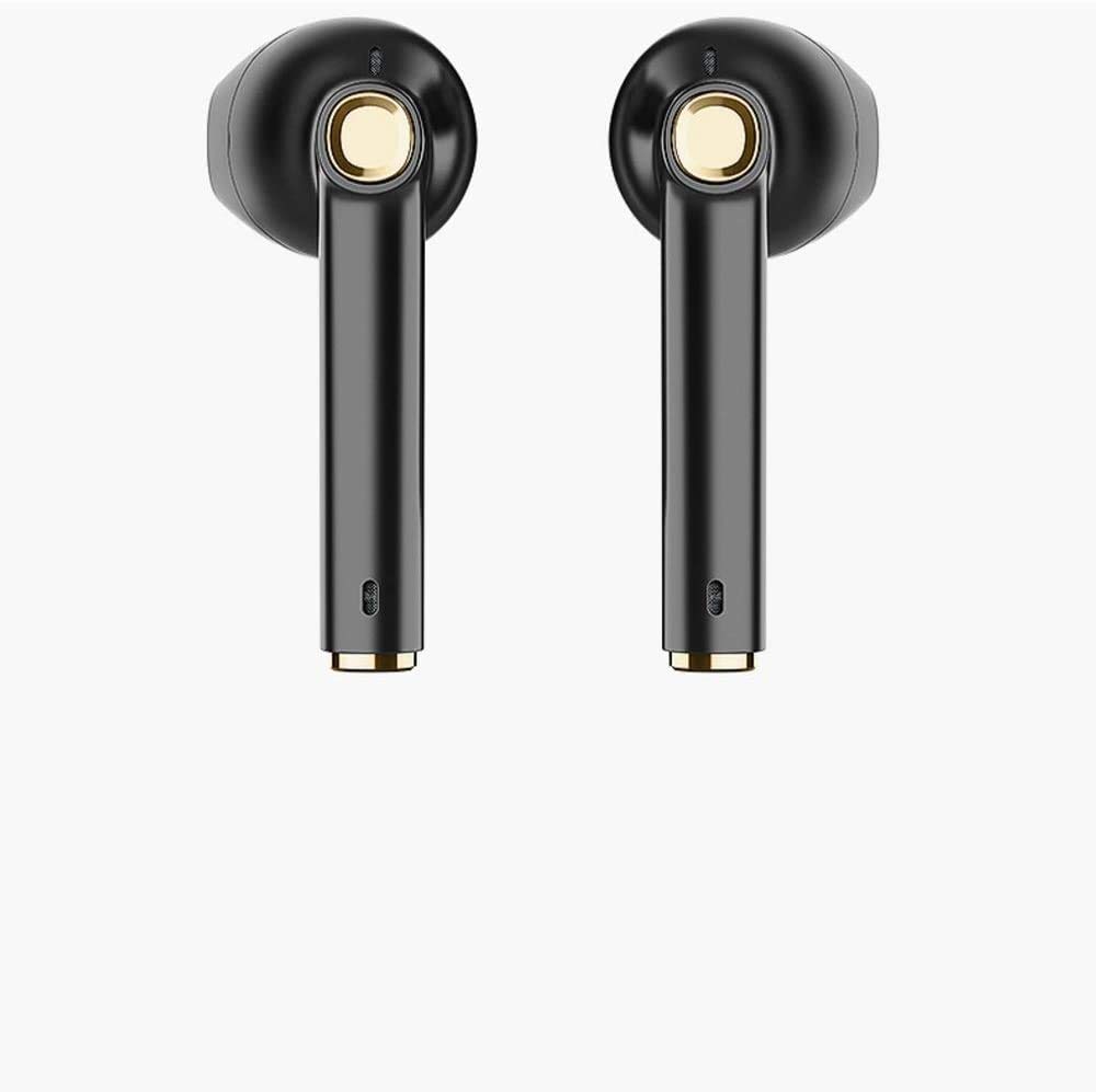 JOASIS Écouteurs intra-auriculaires sans fil Bluetooth 5.0 avec micro antibruit, contrôle tactile, écouteurs stéréo TWS Bass avec étui de chargement sans fil