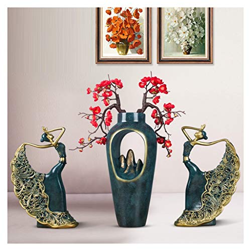 LXX Woonaccessoires & Decoratie Europese vaas Set Ornamenten Thuis Veranda Prachtige TV Kast Vaas Display Woonkamer Hars Handwerk Vaas (Stijl: A) - Afbeelding 4