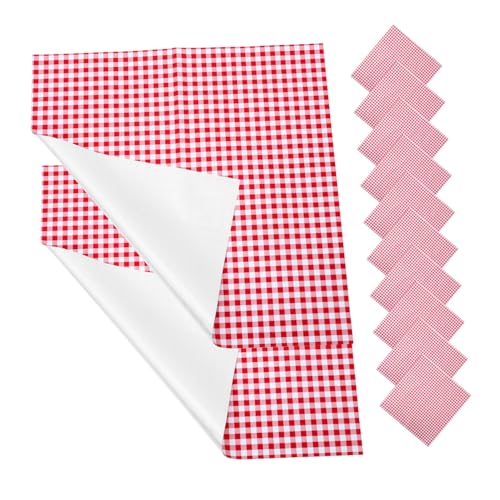 FRCOLOR 20pcs Plaid Flower Wrapping Paper Sheets 58cm Classic Checkered Korean Paper for Bouquets Wedding Birthday Baby Shower Decorations