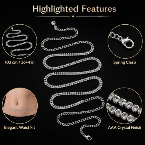 Image of Vama Fashions kamarbandh western hip waist Belly chain ottiyanam aranjanam for lehanga kamarpatta for women