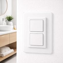 Wallpaper Protection Decorative Frame Wall Protection Wallpaper Protector Light Switch Acrylic Switch (Double Frame, White)