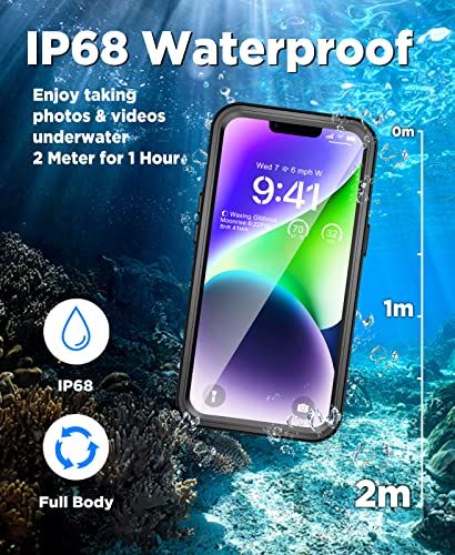 Beeasy for iPhone 14 Pro Max Case Waterproof IP68 MagSafe Magnetic Shockproof Dustproof Case Built in Screen Protector - Image 3
