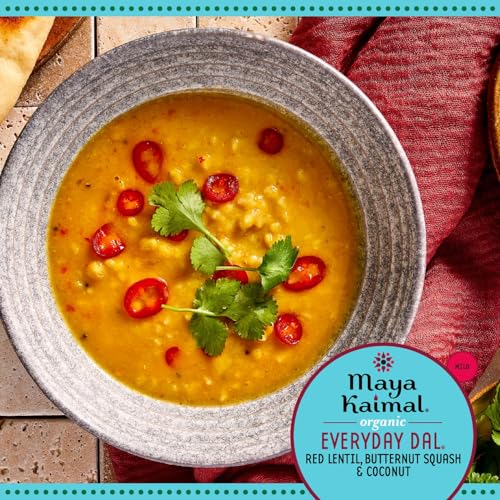 Image of Maya Kaimal - Organic Indian Everyday Dal Variety Pack (Red, Black, Yellow Lentil) - Fully Cooked Ready to Eat Meal - Vegan - Microwavable (Pack of 6, Lovers Variety Pack)