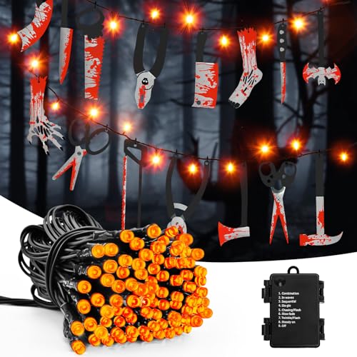 Dalugo Halloween Lichterketten, 3m 30LED Orange Lichterkette Batterie...