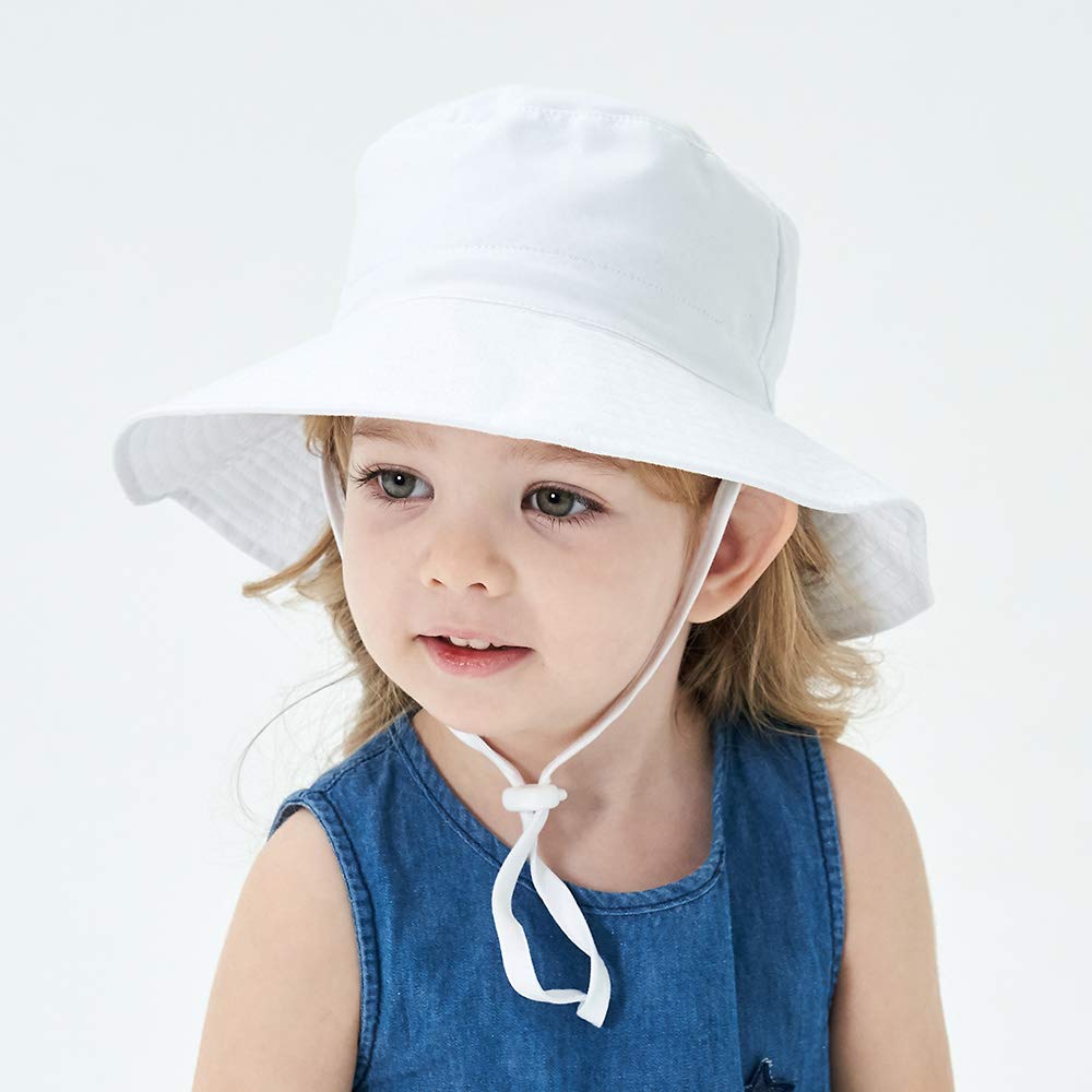 DRESHOW Baby Sun Hat Toddler Sun Protection Animal Cap Unisex Summer Bucket Hat with Chin Strap UPF 50+ — view 7